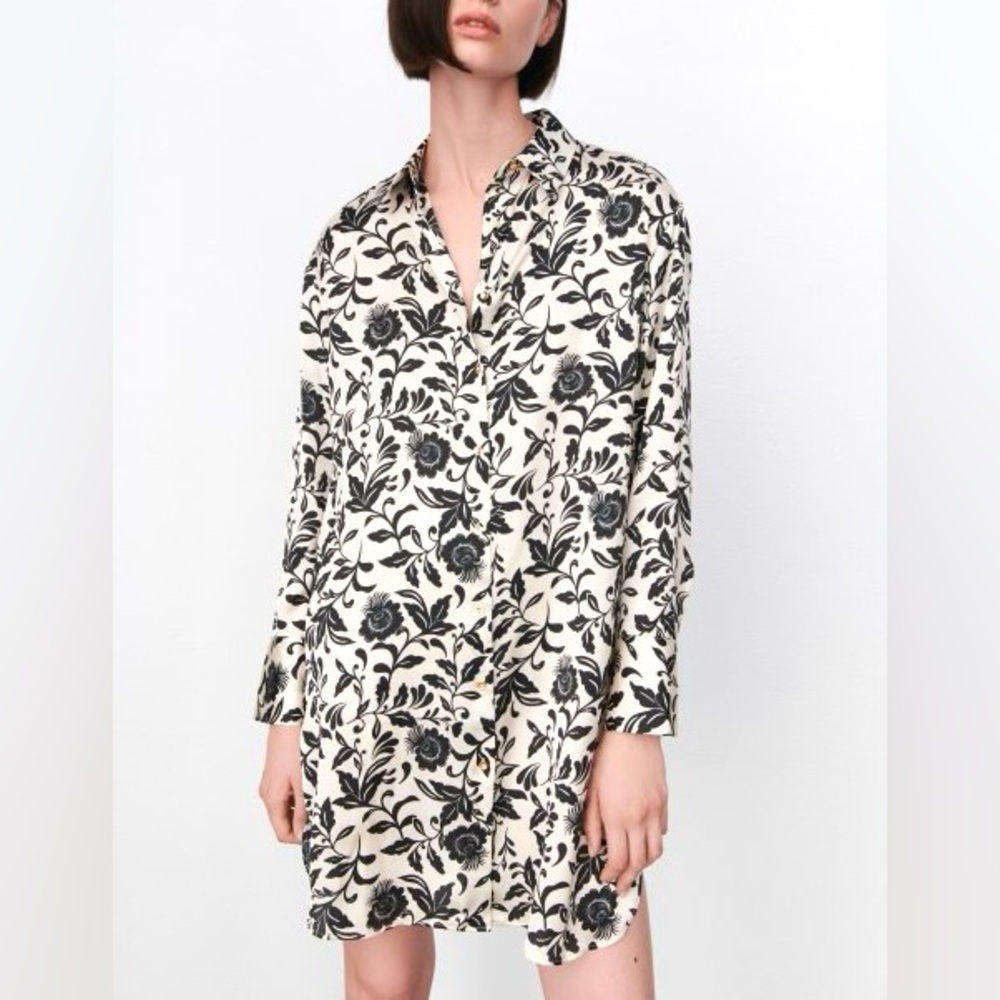 Zara satin casual dress